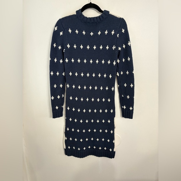 Skedouche Navy Reindeer Knit Sweater Dress SIZE medium - Picture 4 of 4